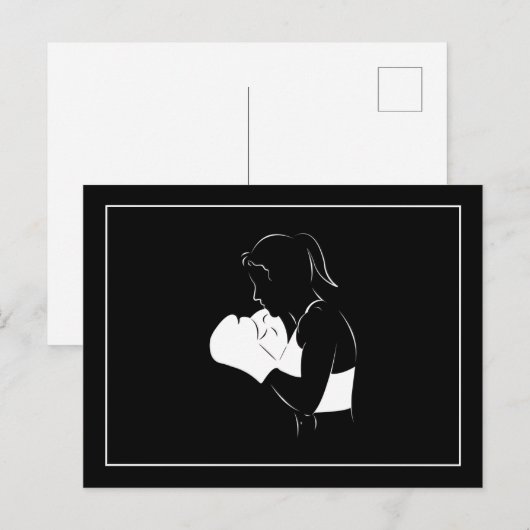 Vrouw Boxer Briefkaart (Voorkant / Achterkant)