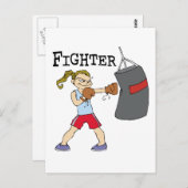 Vrouw Boxer Briefkaart (Voorkant / Achterkant)