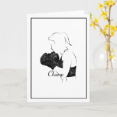 Vrouw Boxer Champ Distress Kaart (Gele Bloem)