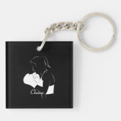 Vrouw Boxer Champ Sleutelhanger (Achterkant)