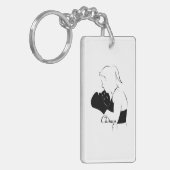 Vrouw Boxer Champ Sleutelhanger (Voorkant Links)