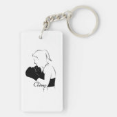 Vrouw Boxer Champ Sleutelhanger (achterkant)