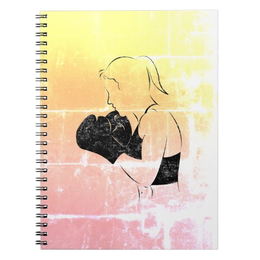 Vrouw Boxer Distress Notitieboek (Voorkant)