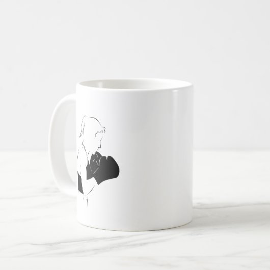 Vrouw Boxer Koffiemok (Voorkant links)