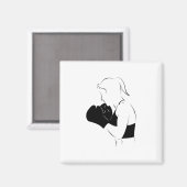 Vrouw Boxer Magneet (Voorkant / Achterkant)