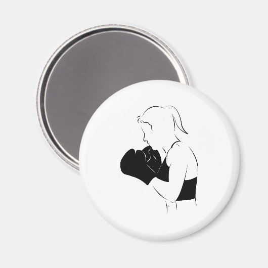 Vrouw Boxer Magneet (Voorkant / Achterkant)