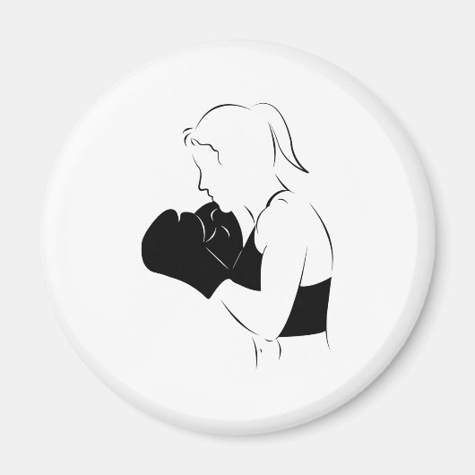 Vrouw Boxer Magneet (Voorkant)