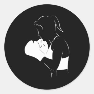 Vrouw Boxer Ronde Sticker