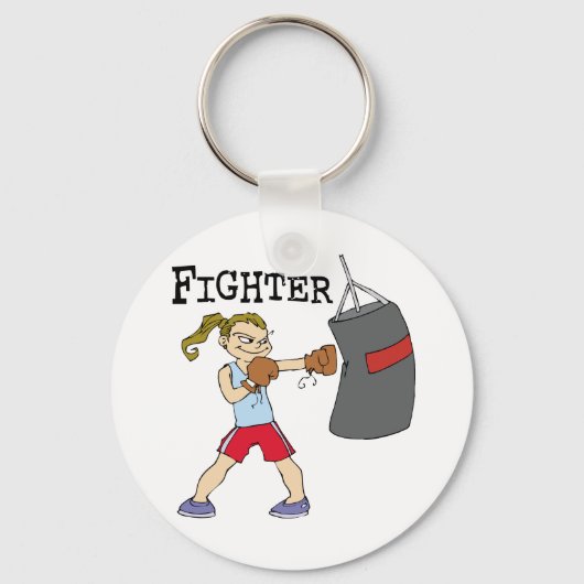 Vrouw Boxer Sleutelhanger (Voorkant)