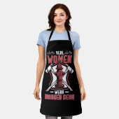 Vrouw Brandweerman Echte Vrouwen Draag Bunker Gear Schort (Gedragen)