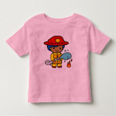 Vrouw brandweerman kinder shirts (Voorkant)