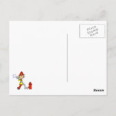 Vrouw Brandweerman met Slang T-shirts en geschenke Briefkaart (Achterkant)