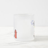 Vrouw brandweerman met T-shirts en schenkingen Matglas Koffiemok (Center)