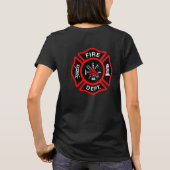 Vrouw brandweerman shirt (Achterkant)