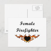 Vrouw brandweerman Tattoo Briefkaart (Voorkant / Achterkant)