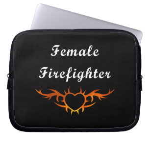 Vrouw brandweerman Tattoo Laptop Sleeve