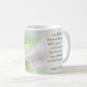 Vrouw breedstaart kolibrie Psalm 70:4 KJV Koffiemok (Voorkant rechts)