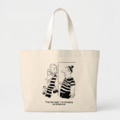 Vrouw breekt een Scarf voor Football Fan Grote Tote Bag (Voorkant)