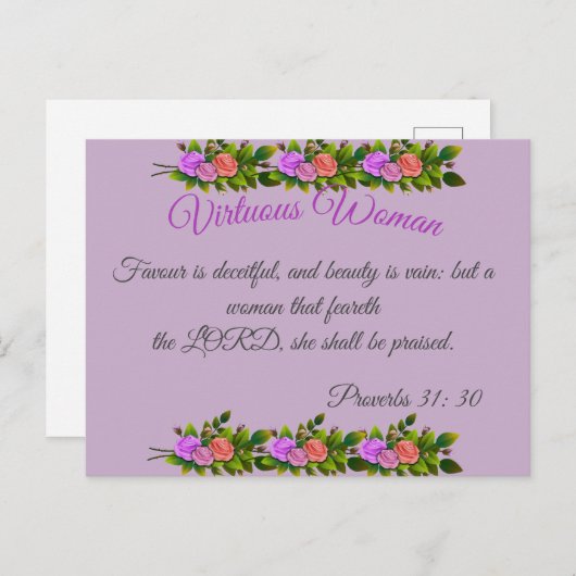 Vrouw Briefkaart (Voorkant / Achterkant)