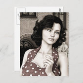  vrouw briefkaart (Voorkant / Achterkant)