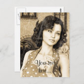  vrouw briefkaart (Voorkant / Achterkant)