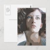 vrouw briefkaart (Voorkant / Achterkant)