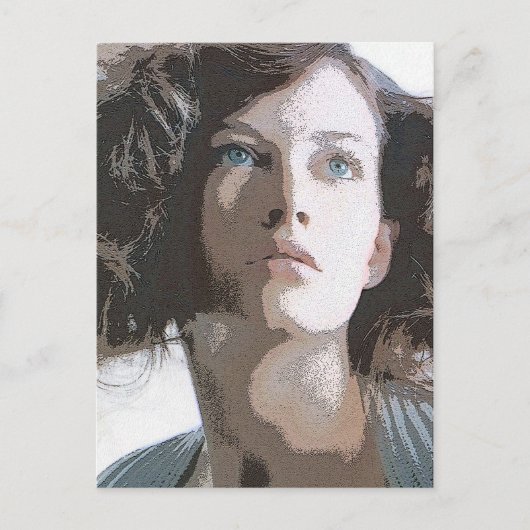 vrouw briefkaart (Voorkant)