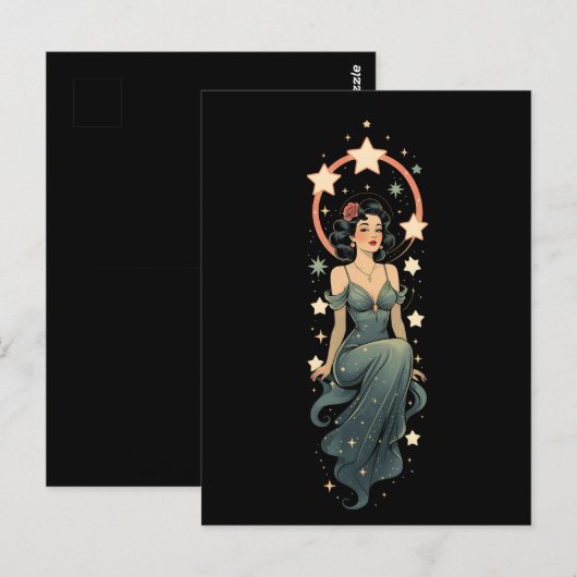  vrouw briefkaart (Voorkant / Achterkant)