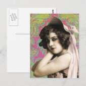 vrouw briefkaart (Voorkant / Achterkant)