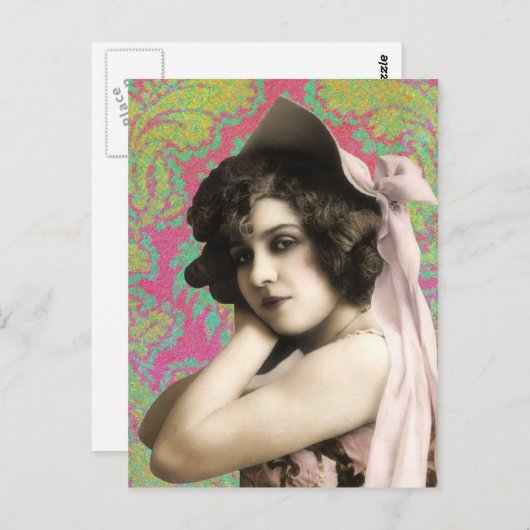  vrouw briefkaart (Voorkant / Achterkant)