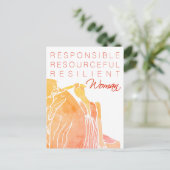 VROUW BRIEFKAART (Staand voorkant)