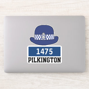 Vrouw Britse politie Constable Pet met naam en num Sticker