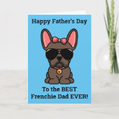 Vrouw Brown French Bulldog Vaderdag Card Kaart (Voorkant)