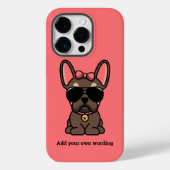 Vrouw Brown Tan French Bulldog Case-Mate iPhone Case (Achterkant)