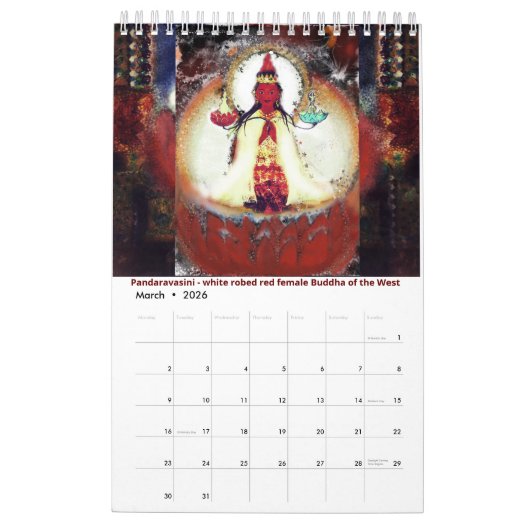 Vrouw Buddhas Agenda Kalender (Mar 2026)