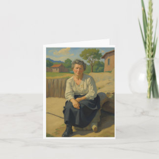  vrouw buiten bedankkaart