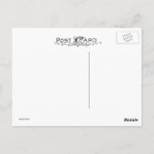 Vrouw buiten mid-century mode briefkaart (Achterkant)