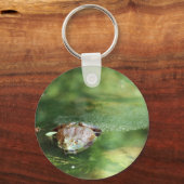 Vrouw Bullfrog Laying Eggs Sleutelhanger (Voorkant)