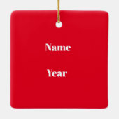 Vrouw buschauffeur kerstversiering keramisch ornament (Achterkant)