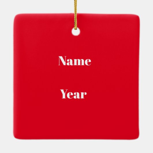 Vrouw buschauffeur kerstversiering keramisch ornament (Achterkant)