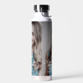 Vrouw Business Boss Foto naam toevoegen Q R code t Waterfles (Links)