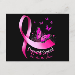 Vrouw Butterfly Support Squad Breast Cancer Warrio Briefkaart