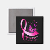 Vrouw Butterfly Support Squad Breast Cancer Warrio Magneet (Voorkant / Achterkant)
