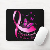 Vrouw Butterfly Support Squad Breast Cancer Warrio Muismat (Met muis)