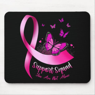 Vrouw Butterfly Support Squad Breast Cancer Warrio Muismat