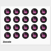 Vrouw Butterfly Support Squad Breast Cancer Warrio Ronde Sticker (Vel)