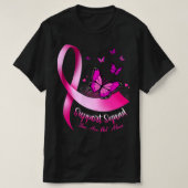 Vrouw Butterfly Support Squad Breast Cancer Warrio T-shirt (Design voorkant)
