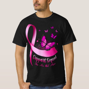Vrouw Butterfly Support Squad Breast Cancer Warrio T-shirt
