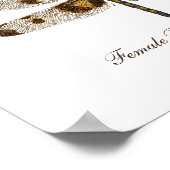 Vrouw Buurling Pennant Dragonfly art Poster (Hoek)