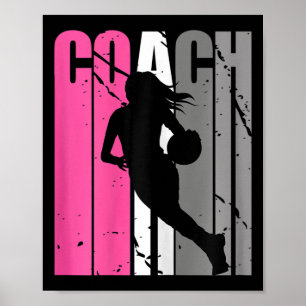Vrouw Bysketbyll Instructeur Choreograaf Bysketb Poster